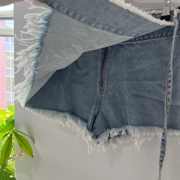 Showpo Ellyza Denim Wrap Skort Size 8 - Picture 6 of 7